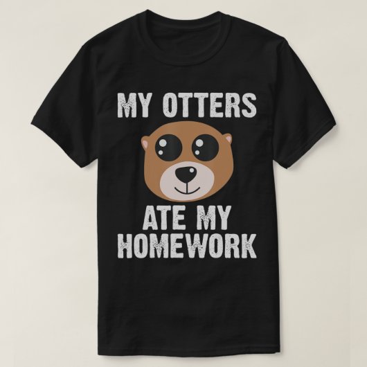 grappige otter Animal Art voor kinderen van vandaa T-shirt (Design voorkant)