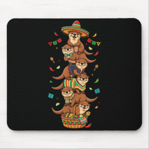 Grappige Otter Cinco De Mayo Kinderen Mannen Vrouw Muismat