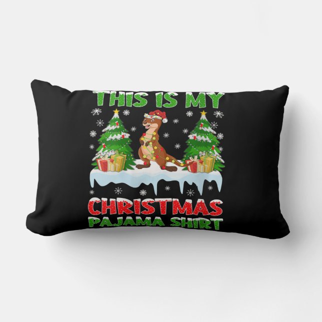 Grappige otter Dit is mijn kerstpyjama Kussen (Voorkant)