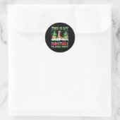 Grappige otter Dit is mijn kerstpyjama Ronde Sticker (Tas)