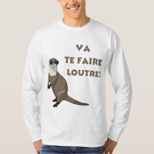 Grappige Otter Illustratie Leuke Design T-shirt