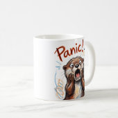Grappige Otter in Paniek Meme Koffiemok (Voorkant rechts)
