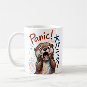 Grappige Otter in Paniek Meme Koffiemok