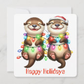 Grappige Otter Kerstkaart (Voorkant)