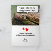 Grappige Otter Kind Valentijnsdag Dier Kaart (Binnen)