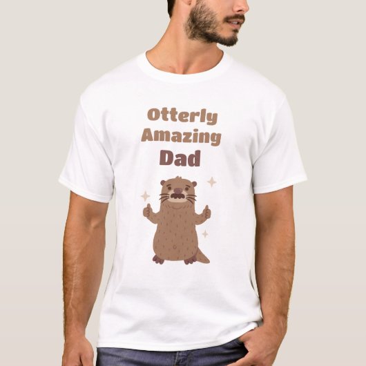 Grappige Otter Otterlijk Geweldige Vader Grap T-shirt (Voorkant)