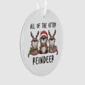 Grappige Otter Rendier Kerst Dier Allemaal  Ornament (voorkant)