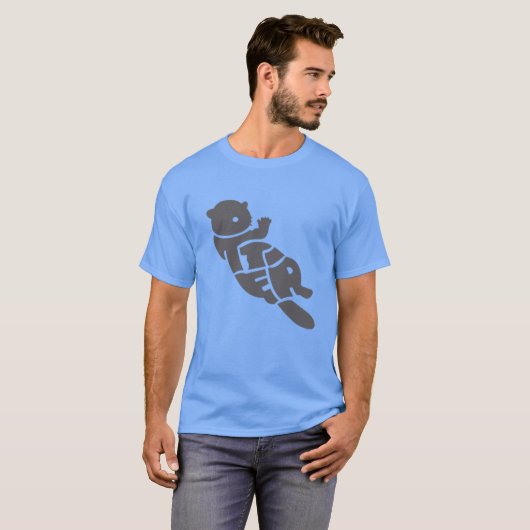 grappige otter t-shirt (Voorkant volledig)