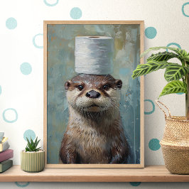 Grappige Otter Toiletpapier Poster