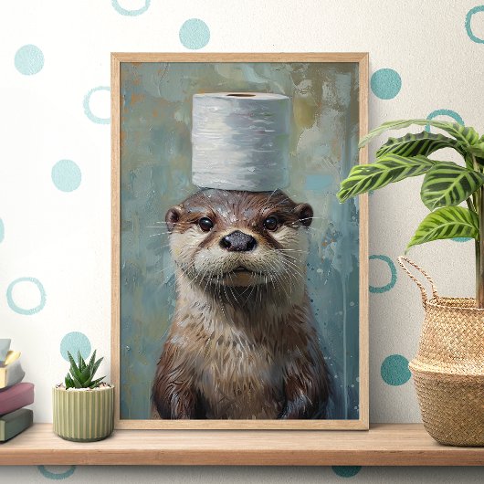 Grappige Otter Toiletpapier Poster