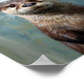 Grappige Otter Toiletpapier Poster (Hoek)