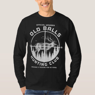 Grappige oude ballen club jacht club jacht papa 40 t-shirt