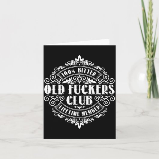 Grappige Oude Forers Club 100% Bitter Levenslang L Kaart (Voorkant)