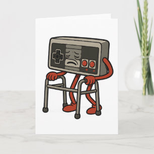 Grappige Oude Gamer Gamen Retro 80s 90s Videogame Kaart