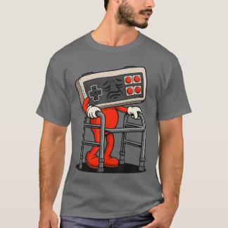Grappige Oude Gamer Gamen Retro 80s 90s Videogame  T-shirt