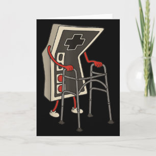 Grappige Oude Gamer Gamen Retro 80s 90s Videospel  Kaart