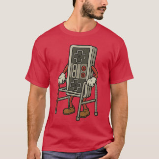 Grappige Oude Gamer Gamen Retro 80s 90s Videospel  T-shirt