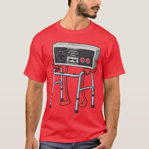 Grappige Oude Gamer Gamen Retro 80s 90s Videospel T-shirt