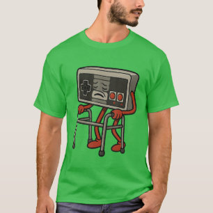 Grappige Oude Gamer Gamen Retro 80s 90s Videospel T-shirt