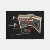 Grappige oude Gamer Gaming Retro jaren 90 videogam Fleece Deken (Voorkant (Horizontaal))