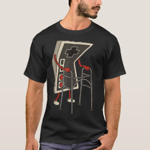 Grappige oude Gamer Gaming Retro jaren 90 videogam T-shirt