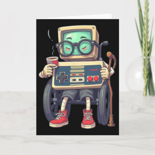 Grappige Oude Gamer Retro 80s 90s Videospel Contro Kaart