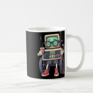 Grappige Oude Gamer Retro 80s 90s Videospel Contro Koffiemok