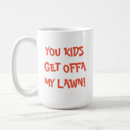 Grappige oude geezer krijgen off mijn gazon vader mok