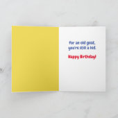 Grappige oude geit is nog steeds een Kind verjaard Kaart (Binnen)