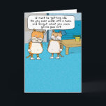 Grappige oude kat verjaardag Kaart<br><div class="desc">Hier is een grappige verjaardagskaart met een kat die ouder wordt en niet kan vergeten waar hij op ging plassen nadat hij de kamer binnenkwam. Wat gênant! Van de maker van de populaire webcomic Captain Scratchy! © 2015 Chuck Ingwersen</div>