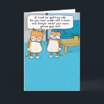 Grappige oude kat verjaardag Kaart<br><div class="desc">Hier is een grappige verjaardagskaart met een kat die ouder wordt en niet kan vergeten waar hij op ging plassen nadat hij de kamer binnenkwam. Wat gênant! Van de maker van de populaire webcomic Captain Scratchy! © 2015 Chuck Ingwersen</div>