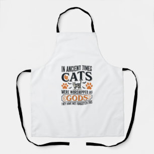 Grappige Oude Katten Aanbeden Als Goden Vintage T- Schort