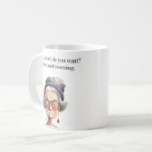 Grappige Oude Krengerige Vrouw Koffiemok (Voorkant links)