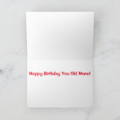 Grappige Oude Man Paard Wenskaart Kaart (Binnen)