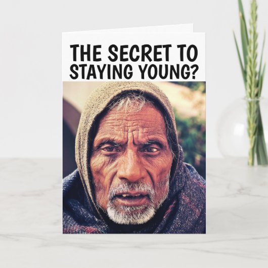 GRAPPIGE OUDE MAN VERJAARDAGSCARD KAART (Voorkant)