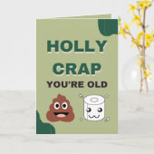 grappige oude mannen / humor wc kaart (Gele Bloem)