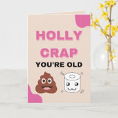 grappige oude mannen / vrouwen wc - humor verjaard kaart (Gele Bloem)