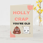 grappige oude mannen / vrouwen wc - humor verjaard kaart (Gele Bloem)