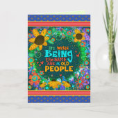 Grappige oude mensen bloemenplezier Verjaardag Ins Kaart (Voorkant)