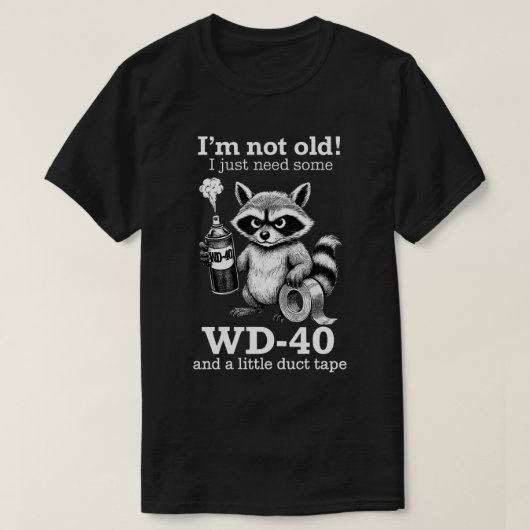 Grappige Oude-Mensen Cadeaus | Grappige wasbeer Ik T-shirt (Design voorkant)