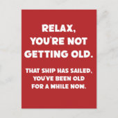 Grappige oude mensen grappen dat je al een tijdje  briefkaart (Voorkant)