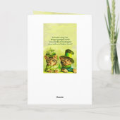 GRAPPIGE OUDE MODE ST.PATRICKS DAG KATTEN MET HART KAART (Achterkant)