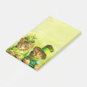 GRAPPIGE OUDE MODE ST.PATRICK'S DAG KATTEN POST-IT® NOTES (Schuin)