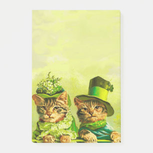 GRAPPIGE OUDE MODE ST.PATRICK'S DAG KATTEN POST-IT® NOTES