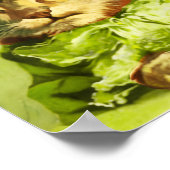 GRAPPIGE OUDE MODE ST.PATRICKS KATTEN, HART MONOGR POSTER (Hoek)