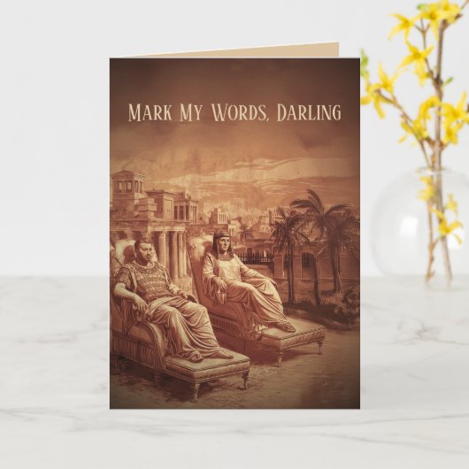 Grappige oude Romeinse Valentijnsdag Kaart (Gele Bloem)