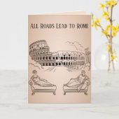 Grappige oude Romeinse Valentijnsdag Kaart (Gele Bloem)