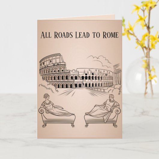 Grappige oude Romeinse Valentijnsdag Kaart (Gele Bloem)