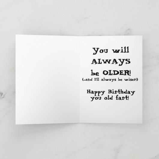 Grappige oude scheet Koe verjaardag Kaart (Binnen)