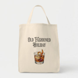 Grappige Oude Stijl Vakantie Cocktail Kerstmis Tote Bag